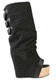Side View 2: Women's Shoes, Women's Boots, Irregular Choice Mo Money, Mo Money Boot, Mo Money Open Toe boot, Funky Boots, Color Black- polka dots in white