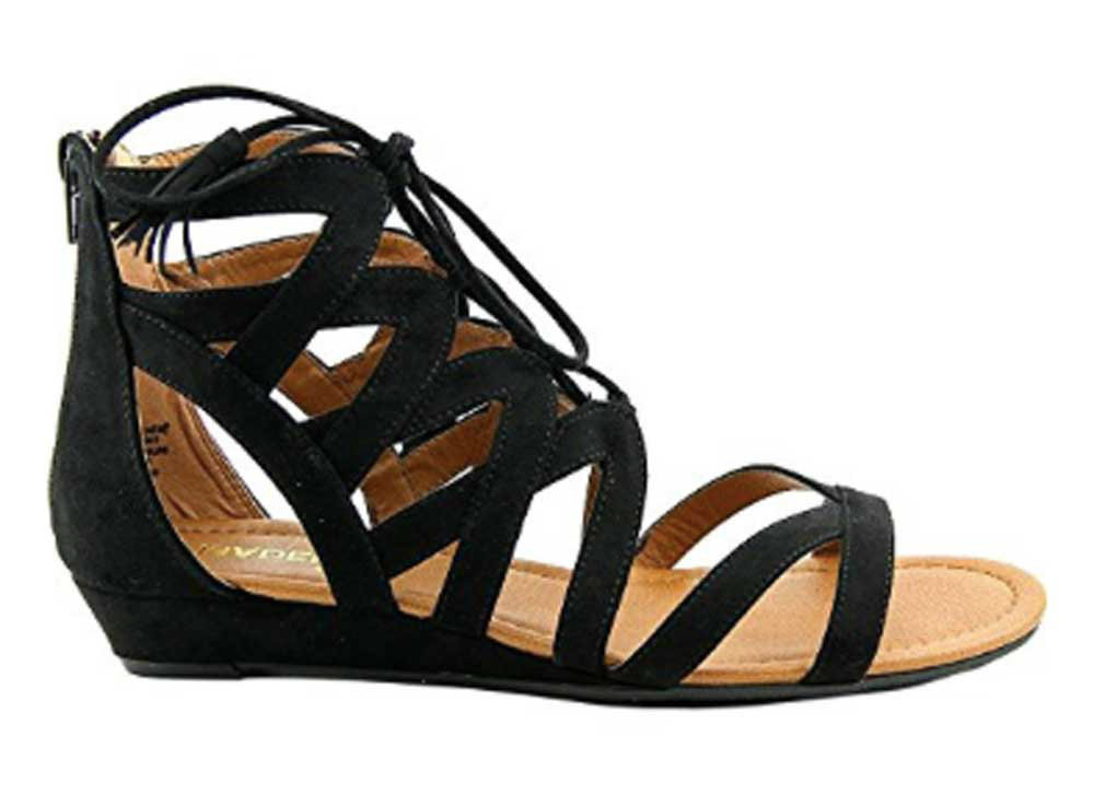 girls black gladiator sandals