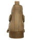 Back View: Women's Shoes, Women's Bootie, Perforated leather, 1/2" heel, Musse & Cloud, Color: Taupe