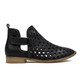 Side View: Women's Shoes, Women's Bootie, Perforated leather, 1/2" heel, Musse & Cloud, Color: Black