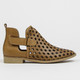 Side View: Women's Shoes, Women's Bootie, Perforated leather, 1/2" heel, Musse & Cloud, Color: Cue