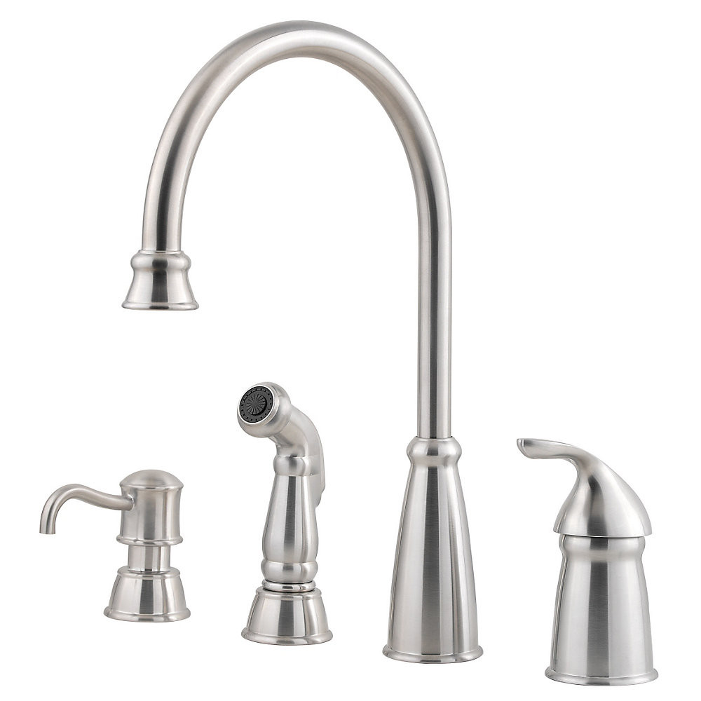 Pfister GT26-4CBS Avalon One-Handle Kitchen Faucet with Side Spray