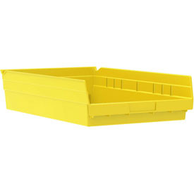 Akro-Mils 30124 24-Inch by 4-Inch by 4-Inch Plastic Nesting Shelf Bin Box Red Case of 12