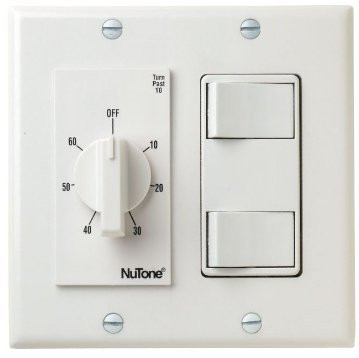 Broan VS67WH Nutone 60 Min Timer/2 On/Off Switches (White) Bath fan control