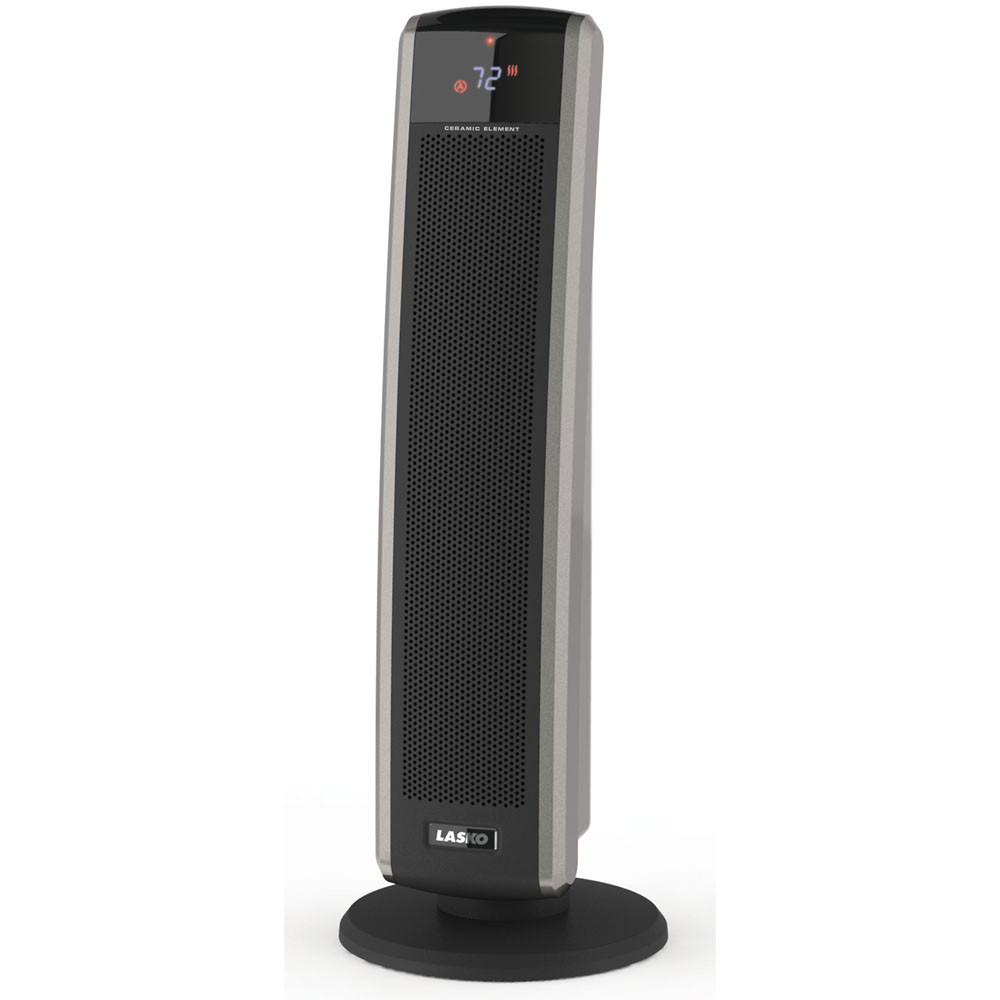Lasko 5586 Digital Ceramic Tower Heater with Remote, Dark Grey (2Pack)