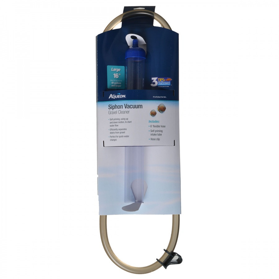 Aqueon AU06231 Large Siphon Vacuum Aquarium Gravel Cleaner, 16Inch.