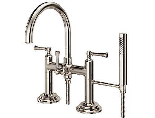 Pfister Tisbury Deck Mounted Tub Filler With Hand Shower Polished