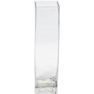 Glass Rectangle Vase 2 X 2 X 12 24 Per Case All Floral Supplies
