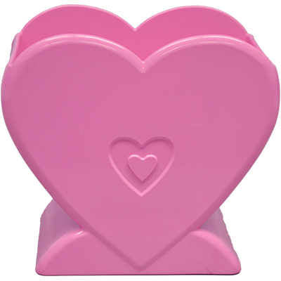 Viz Floral Standing Heart 5" x 3.25" X 5" Pink