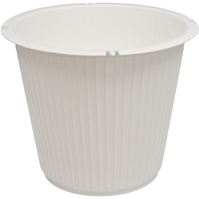 Viz Funeral Basket Vases 7 1/4 X 7 1/4 white