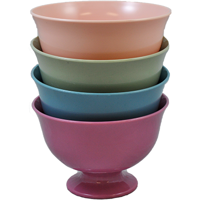 Plastic Fruit Bowl 9 ½" Pastel Assorted (24 Per Case) - All Floral Supplies
