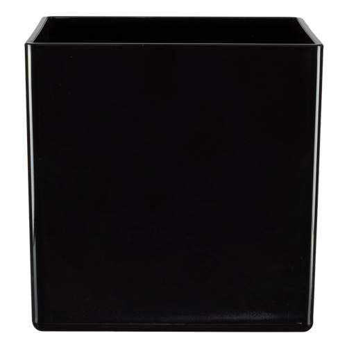 All Floral Plastic Cube 7" Black