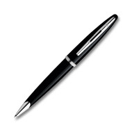 Waterman Carene Black Lacquer Chrome Trim Ballpoint Pen