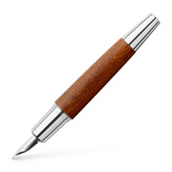 Emotion Wooden Brown and Chrome Fountain Pen
