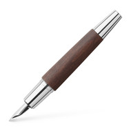 Emotion Dark Wood Brown and Chrome Fountain Pen