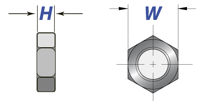 Hex Panel Nut Drawing