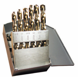 Norseman 58680 | 25pc Gold Finish Jobber Spilt Metric Drill Set