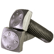 7//8-9 x 9 A307 Grade A Square Head Machine Bolt Low Carbon Steel Zinc Plated Pk 40