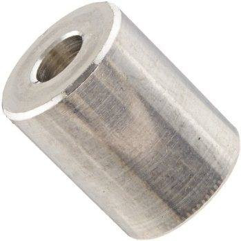 1//4 OD x 1 L x #4 Hole Aluminum Round Spacer 1,000//Bulk Pkg.