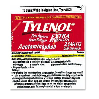 Tylenol Extra Strength Caplets 30 2 Pill Packets Aft Fasteners