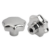 Aexit M10x60mm Star Ball Knobs Head Screw On Type Machinery Clamping Hand Male Ball Knobs Knob Grip