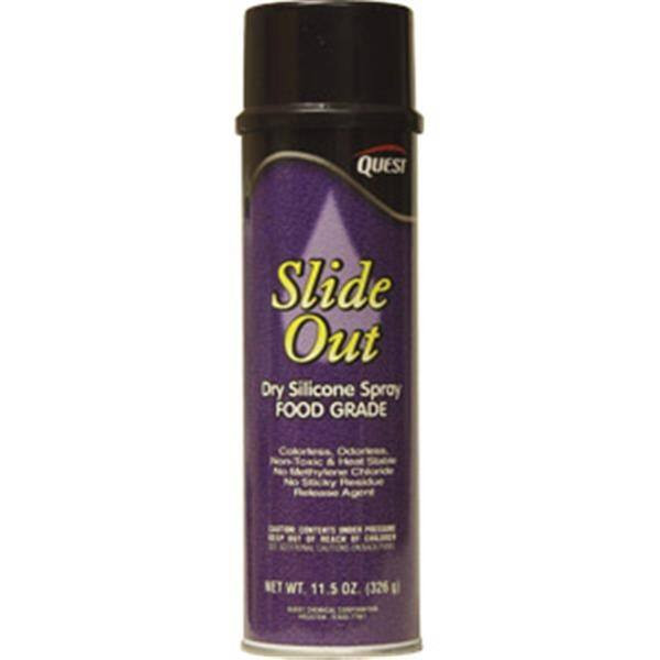 Slide Out Dry Silicone Spray (Food Grade), 11.5 oz Aerosol, 12/Case