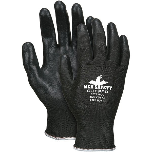 MCR Safety® Cut Pro Coated Gloves w/ HPPE/Synthetic Shell, Large AFT