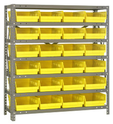 Steel Shelving with 24 Shelf Bins - 12 x 8 x 4 (V1239-107)