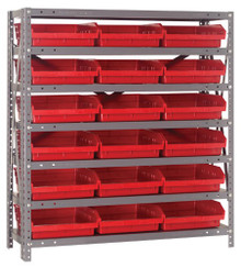 Steel Shelving with 18 Shelf Bins - 12 x 11 x 4 (V1239-109)