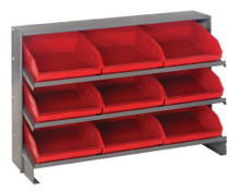 Steel Shelving with 9 Shelf Bins - 12 x 11 x 4 (VQPRHA-109)