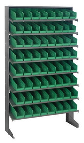 Steel Shelving with 64 Shelf Bins - 12 x 36 x 75 (VQPRS-101)