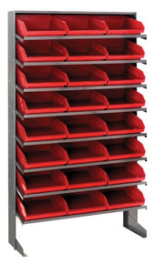 Steel Shelving with 24 Shelf Bins - 12 x 11 x 4 (VQPRS-109)