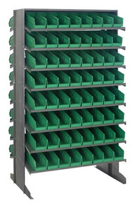 Steel Shelving with 128 Shelf Bins - 12 x 4 x 4 (VQPRD-101)