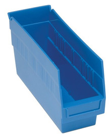 Plastic Shelf Bin - 36 Pack - 12 x 4 x 6 - Blue