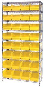 VWR9-207 - Wire Shelving System 9 Shelves - 32 Bins (12 x 8 x 6)