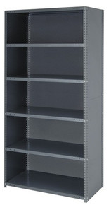 Steel Closed Shelving - 39 Inch High 4 Shelves 12 x 36 (V22G-CL39-1236-4)