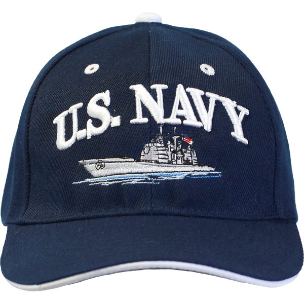 Caps Navy with Ship