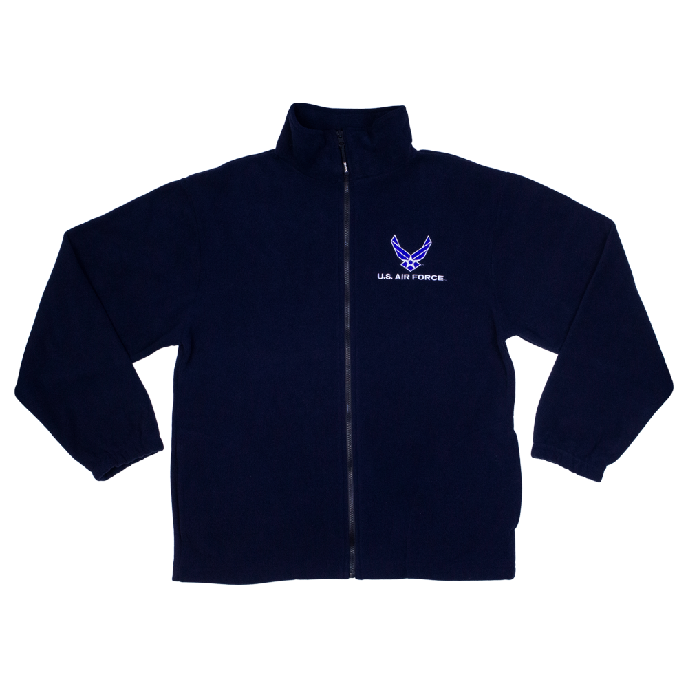 Officially Licensed Made in the USA US Air Force Fleece Zipup Jacket