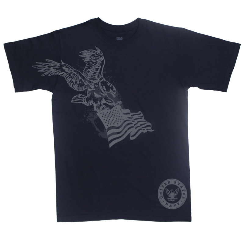 MADE IN USA Eagle Flag Tshirt Navy