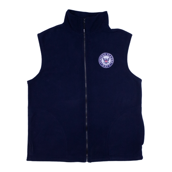 Officially Licensed Made in the USA US Navy Polar Fleece Vest