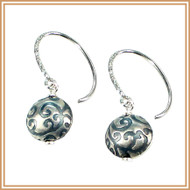 Filigree Sterling Silver Disc Earrings