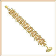 Gold Far East Byzantine Weave Bracelet