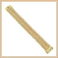 Gold Double Viennese Cuff Bracelet