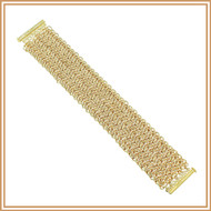Gold Triple Viennese Cuff Bracelet
