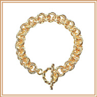 Gold Byzantine Rose Bracelet