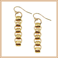 Gold Cuff Chain Earrings