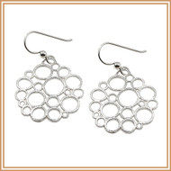 Sterling Silver Flower Web Earrings