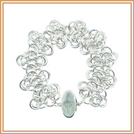 Sterling Silver Rosette Bracelet