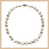 Sterling Silver Multi-Shape and Gold Necklace