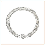 Sterling Silver Narrow Queen's Link Bracelet
